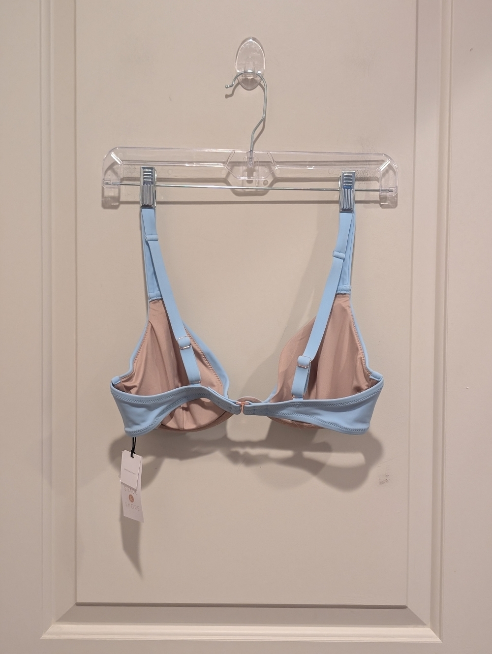 Shade & Shore Light Blue Padded Bikini Top 34C - Picture 3 of 6